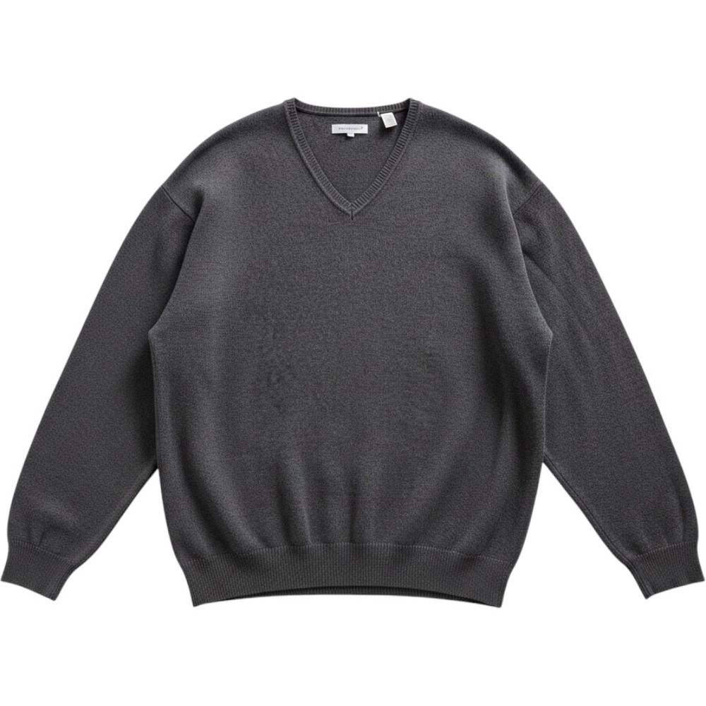 Alex Cannon Mens Sweater Size XL Gray Silk Cashmere Blend Academia Preppy